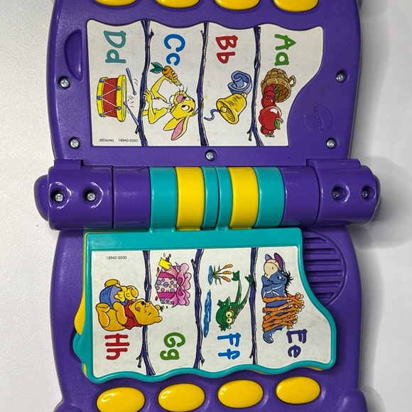 Vintage 1998 Disney Talking Fun ABCs Purple Toy‎ Book - Picture 6 of 16